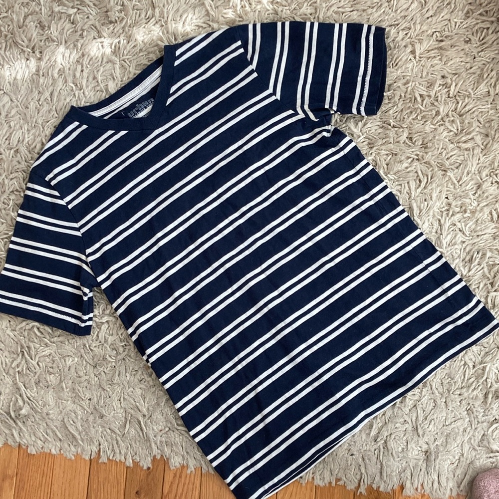 Navy and White Striped T-Shirt